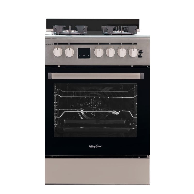 CUISINIERE 4 FEUX LUXE+ POWER INOX GA/ELEC