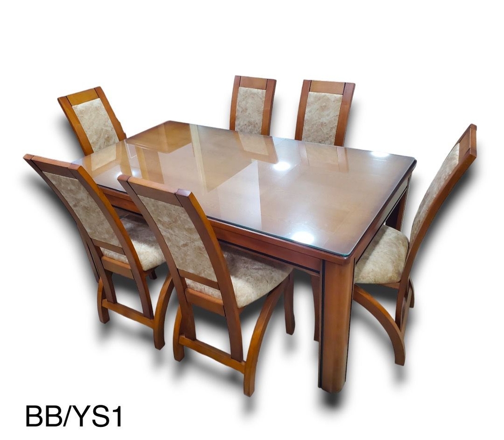 TABLE DE SALLE A MANGER 6 CHAISES CAPITONI HETRE MARRON HADJ ISMAIL